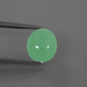 2,82 ctw natürlicher grüner Chrysopras, Transparent, Transparent / Lichtdurchlässig