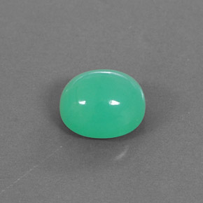 2,83 ctw natürlicher grüner Chrysopras, Oval Schliff, Lichtundurchlässig