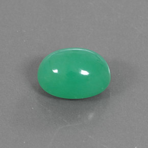 5,44 ctw natürlicher grüner Chrysopras, Oval Schliff, Lichtundurchlässig