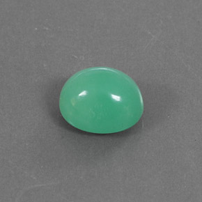 2,52 ctw natürlicher grüner Chrysopras, Oval Schliff, Lichtundurchlässig