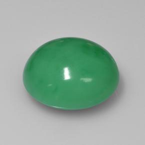 15,72 ctw natürlicher grüner Chrysopras, Oval Schliff, Lichtundurchlässig