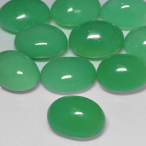 9,17 ctw natürlicher gelblich-grün Chrysopras, Oval, Lichtundurchlässig