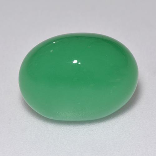 9,40 ctw natürlicher grüner Chrysopras, Oval Schliff, Lichtdurchlässig