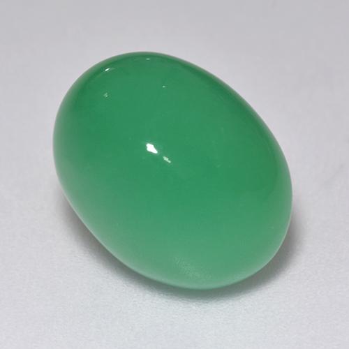 9,40 ctw natürlicher grüner Chrysopras, Oval Schliff, Lichtdurchlässig