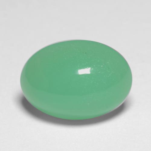 5,45 ctw natürlicher grüner Chrysopras, Oval Schliff, Lichtdurchlässig