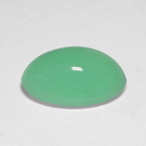 5,45 ctw natürlicher grüner Chrysopras, Oval Schliff, Lichtdurchlässig