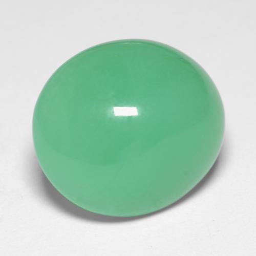6,56 ctw natürlicher grüner Chrysopras, Oval Schliff, Lichtdurchlässig