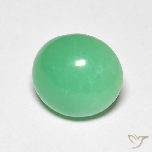 3,38 ctw natürlicher grüner Chrysopras, Oval Schliff, Lichtundurchlässig