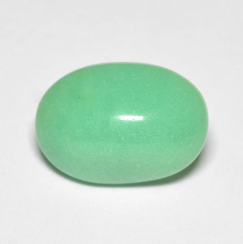 4,45 ctw natürlicher grüner Chrysopras, Oval Schliff, Lichtundurchlässig
