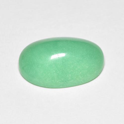 4,45 ctw natürlicher grüner Chrysopras, Oval Schliff, Lichtundurchlässig