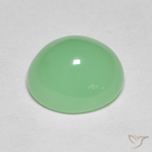 4,85 ctw natürlicher grüner Chrysopras, Oval Schliff, Lichtundurchlässig