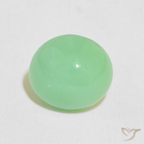 2.78ct Natürlicher Blasses Gelbgrün Chrysopras, Oval, Lichtdurchlässig