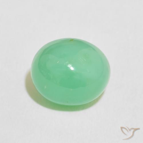 9,17 ctw natürlicher Helles Mintgrün Chrysopras, Oval, Lichtdurchlässig
