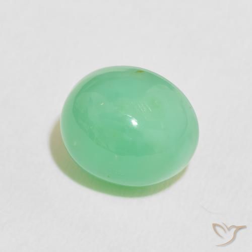 9,17 ctw natürlicher Helles Mintgrün Chrysopras, Oval, Lichtdurchlässig