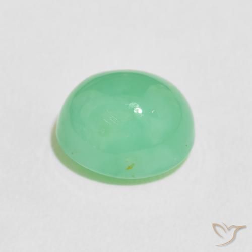 9,17 ctw natürlicher Helles Mintgrün Chrysopras, Oval, Lichtdurchlässig