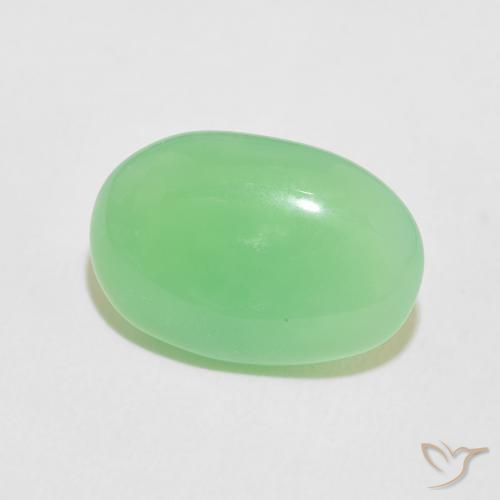 9,17 ctw natürlicher gelblich-grün Chrysopras, Oval, Lichtundurchlässig