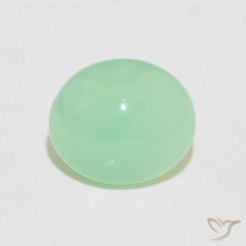 2.98ct Natürlicher Helles Farngrün Chrysopras, Oval, Lichtundurchlässig