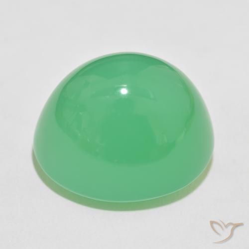 9,17 ctw natürlicher gelblich-grün Chrysopras, Oval, Lichtundurchlässig