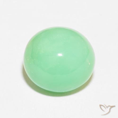 8.40ct Natürlicher Helles Farngrün Chrysopras, Oval, Lichtundurchlässig