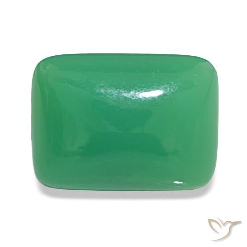 9,17 ctw natürlicher Helles Basilikumgrün Chrysopras, Baguette, Lichtundurchlässig