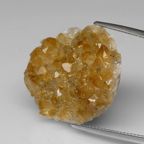 9,17 ctw natürlicher gelb-gold Citringeode, Ausgefallene Form, Lichtundurchlässig