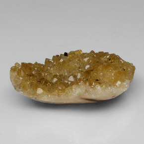 40,22 ctw natürlicher gelber Citringeode, Fantasieschliff, Lichtundurchlässig