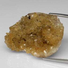 40,22 ctw natürlicher gelber Citringeode, Fantasieschliff, Lichtundurchlässig