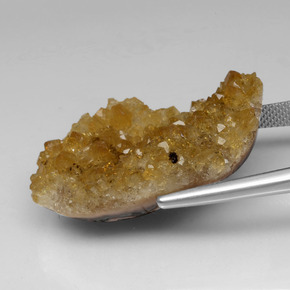 40,22 ctw natürlicher gelber Citringeode, Fantasieschliff, Lichtundurchlässig