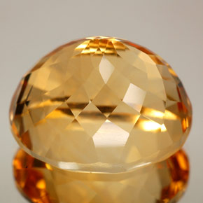 27,06 ctw natürlicher orangefarbener Citrin, Oval Schliff, VVS