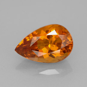 3,28 ctw natürlicher orangefarbener Citrin, Birnenform, VS