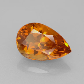 3,28 ctw natürlicher orangefarbener Citrin, Birnenform, VS