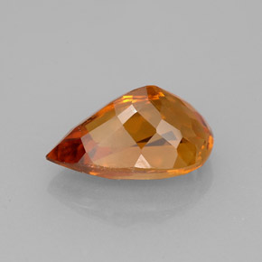 3,28 ctw natürlicher orangefarbener Citrin, Birnenform, VS