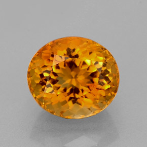 1,33 ctw natürlicher orangefarbener Citrin, Oval Schliff, VVS-VS