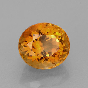 1,33 ctw natürlicher orangefarbener Citrin, Oval Schliff, VVS-VS