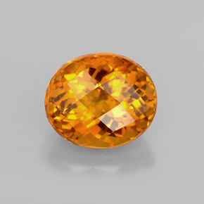 2,06 ctw natürlicher orangefarbener Citrin, Oval Schliff, VVS-VS