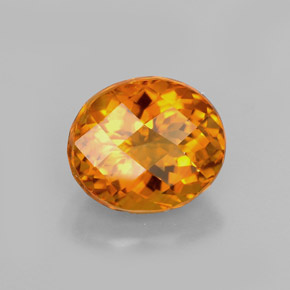 2,06 ctw natürlicher orangefarbener Citrin, Oval Schliff, VVS-VS
