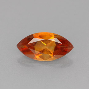 0,88 ctw natürlicher orangefarbener Citrin, Marquise, VVS-VS