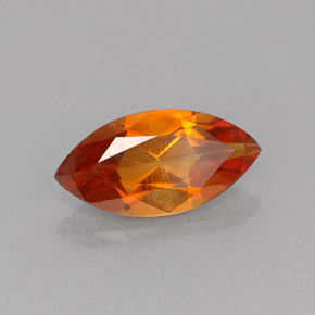 0,88 ctw natürlicher orangefarbener Citrin, Marquise, VVS-VS