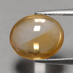 3,54 ctw natürlicher orangefarbener Citrin, Oval Schliff, Transparent