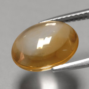 3,54 ctw natürlicher orangefarbener Citrin, Oval Schliff, Transparent
