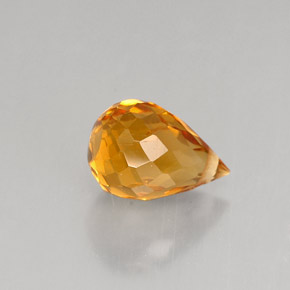 1,47 ctw natürlicher orangefarbener Citrin, Briolette, VS
