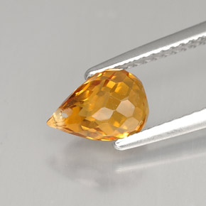 1,47 ctw natürlicher orangefarbener Citrin, Briolette, VS