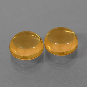  ct natürliche orangefarbener Citrin-Edelsteine, Rundschliff, Transparent