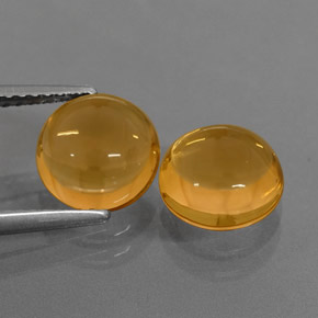  ct natürliche orangefarbener Citrin-Edelsteine, Rundschliff, Transparent