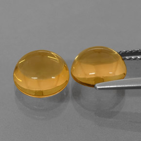  ct natürliche orangefarbener Citrin-Edelsteine, Rundschliff, Transparent