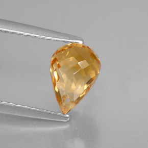 1,51 ctw natürlicher orangefarbener Citrin, Briolette, VVS