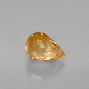 1,51 ctw natürlicher orangefarbener Citrin, Briolette, VVS