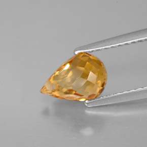 1,51 ctw natürlicher orangefarbener Citrin, Briolette, VVS