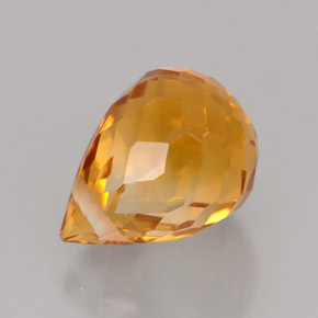 1,56 ctw natürlicher orangefarbener Citrin, Briolette, VVS
