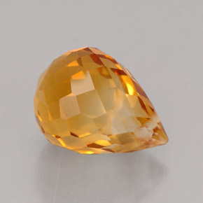 1,56 ctw natürlicher orangefarbener Citrin, Briolette, VVS